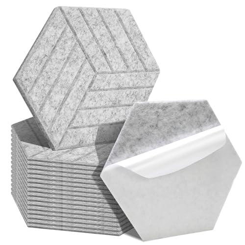 Ansobea 18 Stück Akustikplatten Selbstklebend Akustikpaneele 30x26x0.9cm Grau Gefühlt Streifen Akustik Schaumstoff Geeignet für Haus und Studio Ansobea 18 Stück Akustikplatten Selbstklebend Akustikpaneele 30x26x0.9cm Grau Gefühlt Streifen Akustik Schaumstoff Geeignet für Haus und Studio von Ansobea
