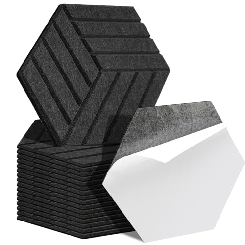 Ansobea 18 Stück Akustikplatten Selbstklebend Akustikpaneele 30x26x0.9cm Schwarz Gefühlt Streifen Akustik Schaumstoff Geeignet für Haus und Studio Ansobea 18 Stück Akustikplatten Selbstklebend Akustikpaneele 30x26x0.9cm Schwarz Gefühlt Streifen Akustik Schaumstoff Geeignet für Haus und Studio von Ansobea