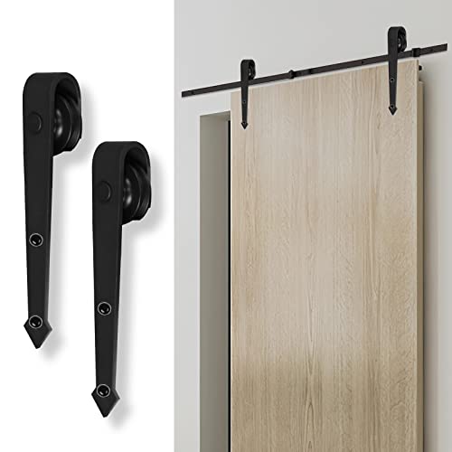 Ansobea 183cm (6FT) Schiebetürsystem Schiebetür Set Schiene Laufschienen Schiebetürbeschlag Hardware Kit Schiebetüren Beschläge Barn Door Komplettset von Ansobea