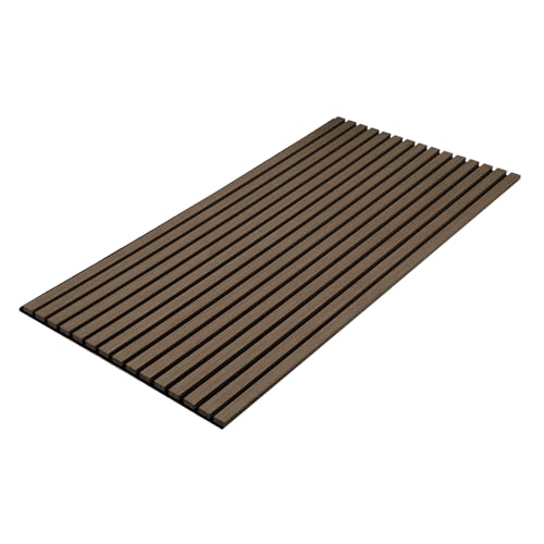 Ansobea Akustikpaneele Holz 0,72㎡ - 1 Satz 120x60cm Natürliche Walnuss Wandpaneele, 3D Wandverkleidung für Musikstudio, KTV und Wohnzimmer von Ansobea