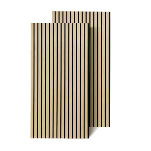 Ansobea Akustikpaneele Holz 1,44㎡ - 2er Set 120x60cm Rohholz Farbe Wall Panels, Hohe NRC 0,8 Akustikabsorption für Wohnzimmer und Büro Ansobea Akustikpaneele Holz 1,44㎡ - 2er Set 120x60cm Rohholz Farbe Wall Panels, Hohe NRC 0,8 Akustikabsorption für Wohnzimmer und Büro von Ansobea