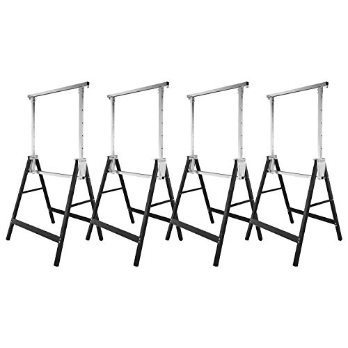 Ansobea Arbeitsbock 4er Set, Arbeitsböcke Höhenverstellbar Böcke Klappbar, Klappbock Tragkraft 200 kg, 7-fache Arbeitsbock Höhenverstellbar 80-130 cm, Gerüstbock für Vielseitige Anwendungen von Ansobea