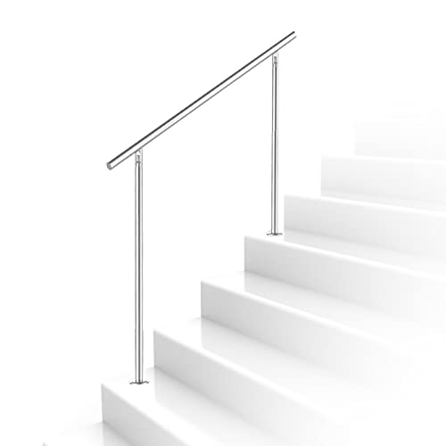 Ansobea Edelstahl Handlauf Geländer Treppengeländer ohne Querstreben Eingangsgeländer für Balkon Treppen Brüstung Innen und Außen (100cm, 0 Querstreben) von Ansobea