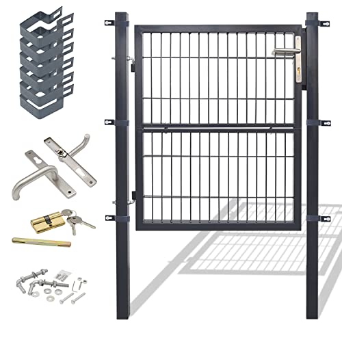 Ansobea Gartentür Gartentor Hoftor Zauntür Tor Inkl. Schloss 120 x 100 cm Zauntor Garten Gartenpforte Gitterzaun Ansobea Gartentür Gartentor Hoftor Zauntür Tor Inkl. Schloss 120 x 100 cm Zauntor Garten Gartenpforte Gitterzaun von Ansobea