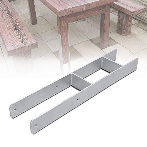 Ansobea H-Pfostenträger H-Anker Pfostenanker Set H Anker Pfostenträger Träger Anker Pfosten H-Form Stahlträger für Pfosten Zaun, Carports, Stelzenhäuser (12 Stück 121 x 600 x 5 mm) von Ansobea