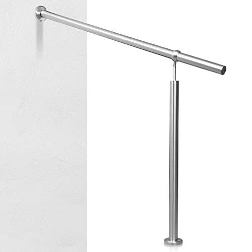 Ansobea Handlauf Edelstahl 80CM,Eingangsgeländer Treppengeländer, Winkel Einstellba Wandhandlauf, Treppengeländer, Geländer Edelstahl von Ansobea