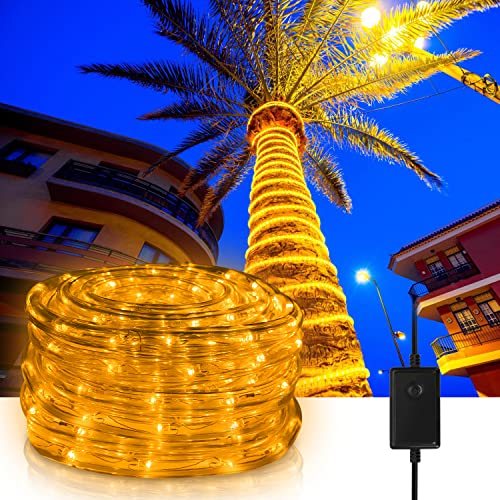 Ansobea Lichterschlauch Aussen 10 Meter 240LEDs, Lichtschlauch Außen Innen 8 Modi, Lichtschlauch für Weihnachten, Party. Wasserdicht Außenlichterkette-Gelb von Ansobea