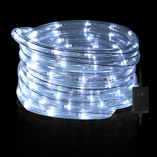 Ansobea Lichterschlauch Aussen 50 Meter 1200LEDs ，Lichtschlauch Außen Innen 8 Modi, Lichtschlauch für Weihnachten, Party. Wasserdicht Außenlichterkette-Weiß von Ansobea