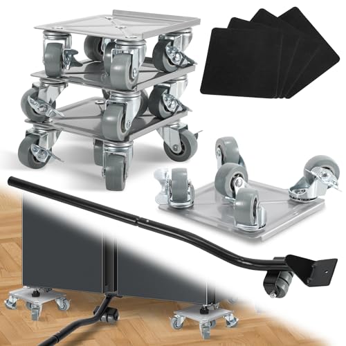 Ansobea Möbelroller Transportroller 5 Räder 360 Rotation mit Bremse Max 600KG,Möbel Transportrollen Set 4 Stück mit 1 Lastenhebe,Möbel Transporthilfe Schwerlast für möbel verschieben Ansobea Möbelroller Transportroller 5 Räder 360 Rotation mit Bremse Max 600KG,Möbel Transportrollen Set 4 Stück mit 1 Lastenhebe,Möbel Transporthilfe Schwerlast für möbel verschieben von Ansobea