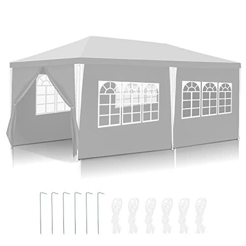 Ansobea Pavillon 3x6 m Partyzelt Wasserdicht Gartenzelt 100g/m² Bierzelt Hochwertiges PE Plane Festzelt UV-Resistent mit 6 Seitenteilen Weiß Ansobea Pavillon 3x6 m Partyzelt Wasserdicht Gartenzelt 100g/m² Bierzelt Hochwertiges PE Plane Festzelt UV-Resistent mit 6 Seitenteilen Weiß von Ansobea