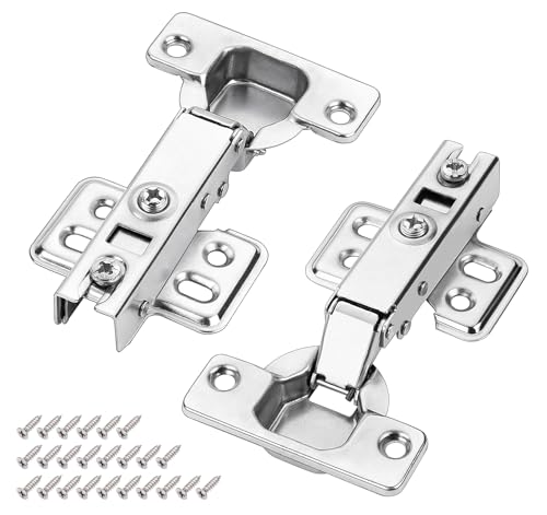 Weitwinkelscharnier,Anstore 2 Stück Scharniere für Schranktüren mit Softclose Automatik Mechanismus 110° Schrankscharnier+24 Edelstahl Schrauben Türscharniere Schranktür Scharniere Möbel Topfscharnier von Anstore
