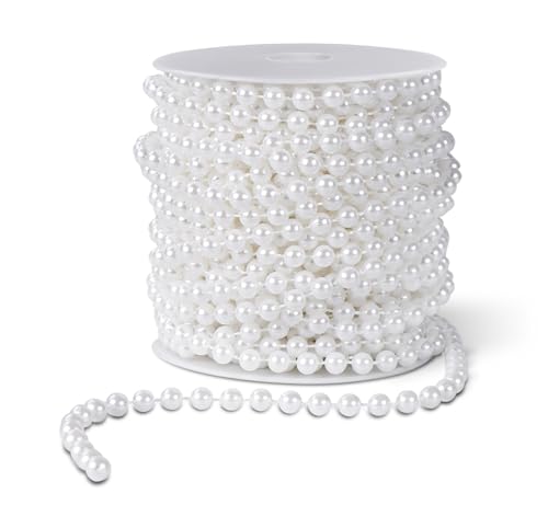 Anstore Perlenband Perlenkette Perlengirlande Perlenschnur Weihnachten Advent Hochzeit Deko Schleifenband Hochzeit Tischdeko,Weiß,15 Meter Borten mit Beads Anstore Perlenband Perlenkette Perlengirlande Perlenschnur Weihnachten Advent Hochzeit Deko Schleifenband Hochzeit Tischdeko,Weiß,15 Meter Borten mit Beads von Anstore