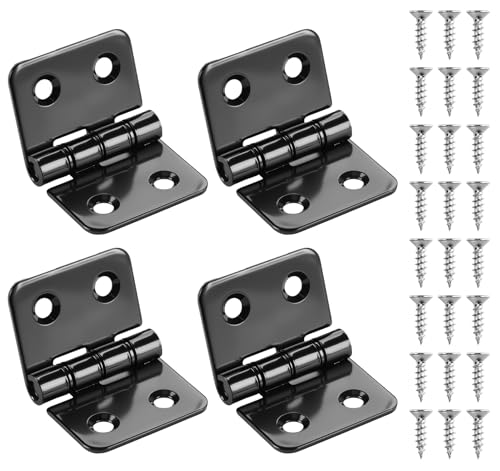 Anstore Scharniere Klappbar, 40x60x2mm Verbinder Scharniere Schwarz, 4 Klappscharnier Schwerlast, Türscharniere für Holztüren Fenster Schränke Gartentüren Tür Scharnier Set mit 36 Schrauben 7x15mm von Anstore