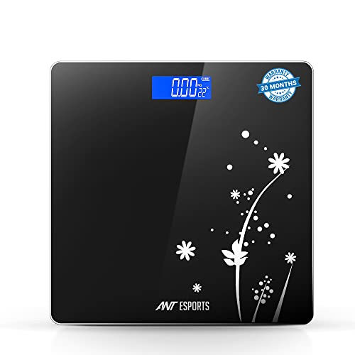 Ant Esports Flora Bud Digital Body Weighing Scale | Portable and Lightweight Design | High Weight Capacity of 180kg | High-Precision Sensor | Automatic Power Off Feature | Black Ant Esports Flora Bud Digital Body Weighing Scale | Portable and Lightweight Design | High Weight Capacity of 180kg | High-Precision Sensor | Automatic Power Off Feature | Black von Ant Esports