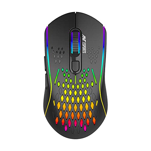 Ant Esports GM700 RGB Wireless Gaming Mouse | Wireless 2.4GHz Connection | Honeycomb Shell Design | Long Battery Life von Ant Esports