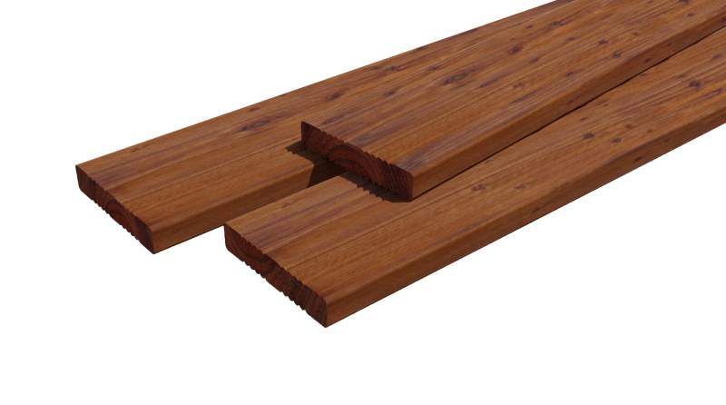 Ante Universalbrett Nadelholz imprägniert beidseitig teilgeriffelt 19 x 95 x 2000 mm braun von Ante