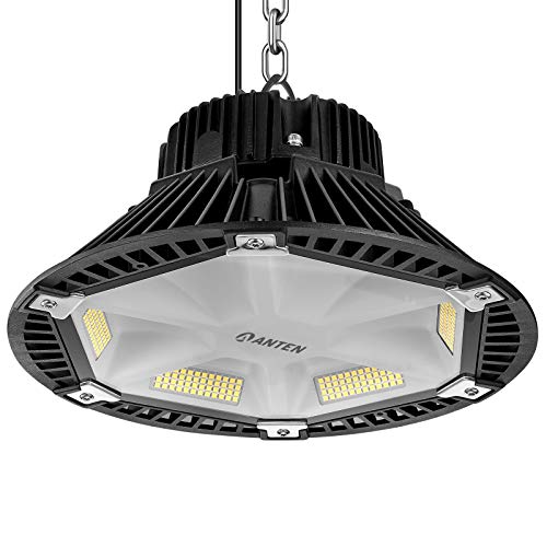 Anten 8er PET-Reflektionsdesign LED Hallenstrahler 150W UFO Kaltweiß(5700-6500K), LED Hallenbeleuchtung LED High Bay Licht 130LM/W Schutzart IP65, 120°Abstrahlwinkel von Anten