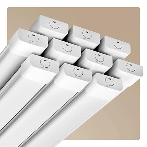 Anten 10 x LED Feuchtraumleuchte 120cm | 36W Feuchtraumlampe | Neutralweiß 4000K 4000LM Werkstattlampe | IP65 Wasserfest Wannenleuchte | Wasserdicht Kellerleuchte für Büros Keller Werkstätten Garage von Anten