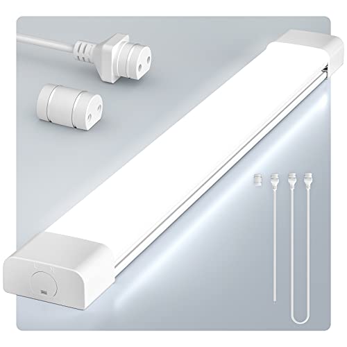 Anten 2 x LED Feuchtraumleuchte 150cm | 45W Feuchtraumlampe | Kaltweiß 6000K 4950LM Werkstattlampe | IP65 Wasserfest Wannenleuchte | Wasserdicht Kellerleuchte für Büros Keller Werkstätten Garage von Anten