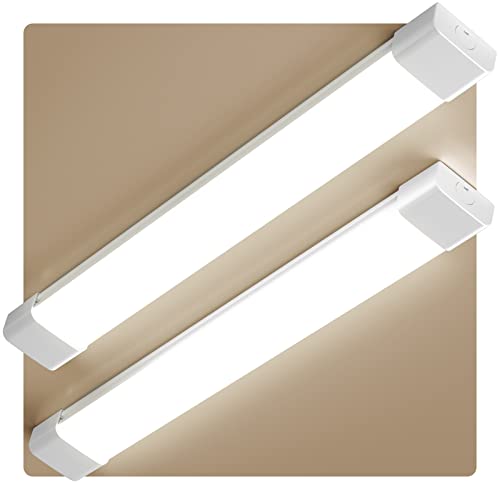 Anten 2 x LED Feuchtraumleuchte 150cm | 45W Feuchtraumlampe | Neutralweiß 4000K 4950LM Werkstattlampe | IP65 Wasserfest Wannenleuchte | Wasserdicht Kellerleuchte für Büros Keller Werkstätten Garage von Anten