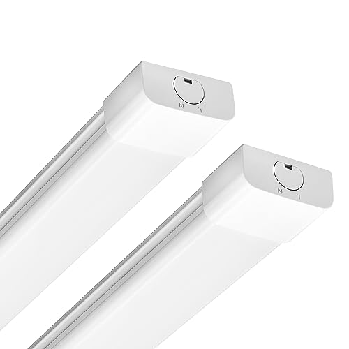 Anten 2stk Feuchtraumleuchte LED 150cm, 45W 4950LM LED Neonröhre, Kalteweiß 6000K Feuchtraumlampe, IP65 Wasserfest Wannenleuchte, Werkstattlampe, Kellerleuchte, Deckenleuchte für Büros Lager Garage von Anten