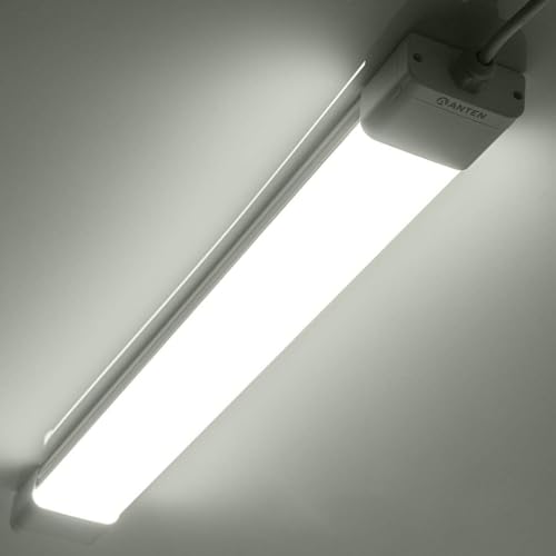 Anten 36W LED Feuchtraumleuchte 120cm für Keller, Garage, Innen- und Außenbeleuchtung | IP65 Wasserfest Kellerleuchte, Feuchtraumlampe in Kaltweiß 6000K von STEO