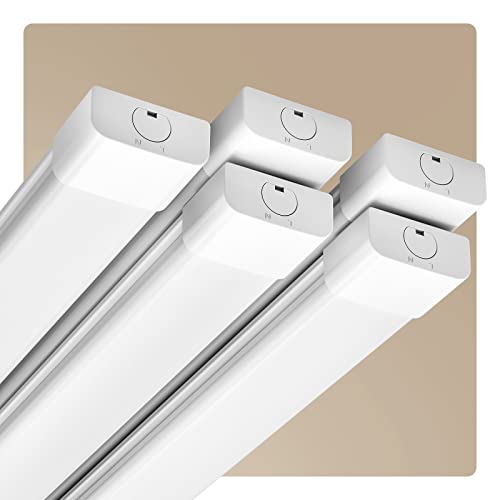 Anten 5 x LED Feuchtraumleuchte 120cm | 36W Feuchtraumlampe | Neutralweiß 4000K 4000LM Werkstattlampe | IP65 Wasserfest Wannenleuchte | Wasserdicht Kellerleuchte für Büros Keller Werkstätten Garage von Anten