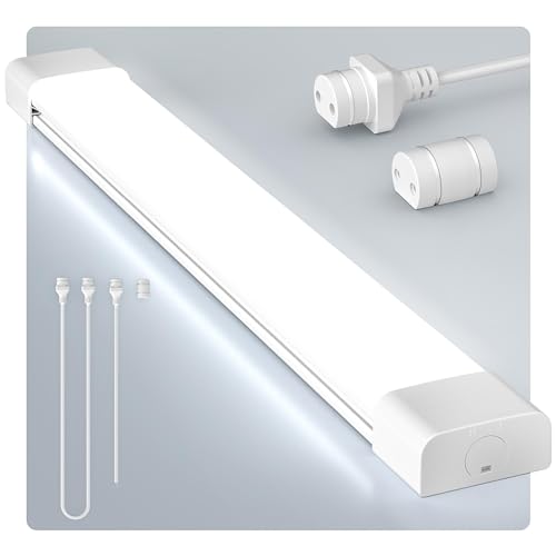 Anten Feuchtraumleuchte LED 120cm, 36W 4000LM LED Neonröhre, Kalteweiß 6000K Feuchtraumlampe, IP65 Wasserfest Wannenleuchte, Werkstattlampe, Kellerleuchte, Deckenleuchte für Büros Lager Garage von Anten