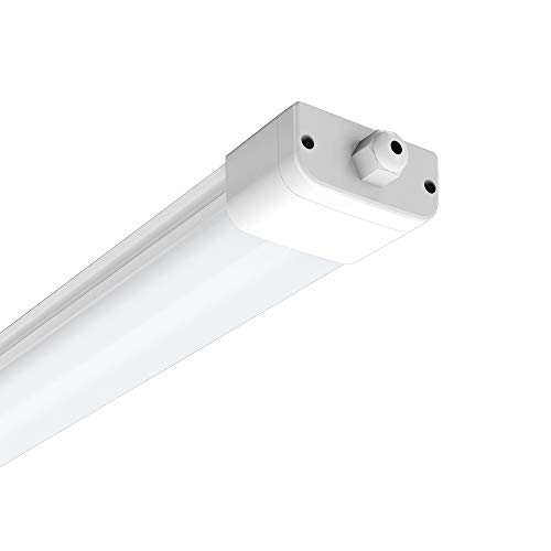 Anten LED Feuchtraumleuchte 120CM mit 36W 4000k Neutralweiß 3960Lumen Ultraslim Deckenleucht Wasserfest IP65 mit PC Abdeckung für Keller Garage von STEO