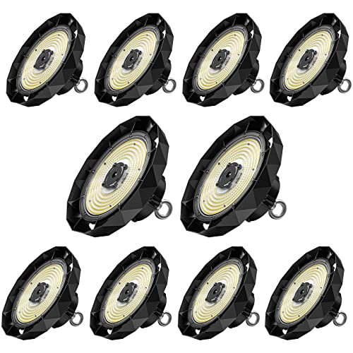 Anten LED Hallenstrahler 200W | Industrielampe 34000LM | LED Strahler UFO Highbay 6000K, Werkstattlampe 120°Abstrahlwinkel, IP65 Hallenbeleuchtung Gewerbliche Lager Werkstatt Garage - 10pcs von STEO