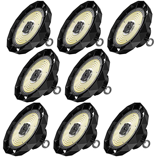 Anten LED Hallenstrahler 200W | Industrielampe 34000LM | LED Strahler UFO Highbay 6000K, Werkstattlampe 120°Abstrahlwinkel, IP65 Hallenbeleuchtung Gewerbliche Lager Werkstatt Garage - 8pcs von STEO