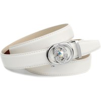 Anthoni Crown Ledergürtel Eleganter Klassiker in schwarz mit Glitzersteinen von Anthoni Crown