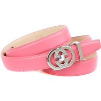 Anthoni Crown Ledergürtel Eleganter Klassiker in schwarz mit Glitzersteinen von Anthoni Crown