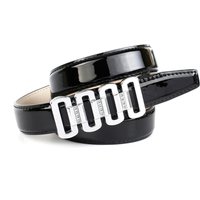 Anthoni Crown Ledergürtel Schmaler Lackledergürtel mit Unterführung Anthoni Crown Ledergürtel Schmaler Lackledergürtel mit Unterführung von Anthoni Crown