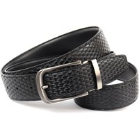 Anthoni Crown Ledergürtel Wendegürtel, Schließe silberfarben satiniert von Anthoni Crown