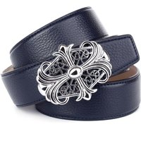 Anthoni Crown Ledergürtel in dunkelblau mit Unterführung und Ton in Ton Steppung Anthoni Crown Ledergürtel in dunkelblau mit Unterführung und Ton in Ton Steppung von Anthoni Crown