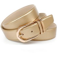 Anthoni Crown Ledergürtel mit Fashion-Dornschließe, doppelte Metallschlaufe von Anthoni Crown