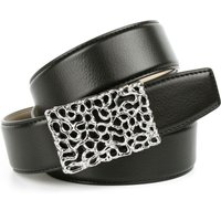 Anthoni Crown Ledergürtel mit filigraner silberfarbener Schließe Anthoni Crown Ledergürtel mit filigraner silberfarbener Schließe von Anthoni Crown