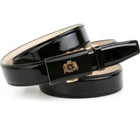 Anthoni Crown Ledergürtel mit goldfarbener Glas-Schließe von Anthoni Crown