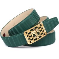 Anthoni Crown Ledergürtel mit goldfarbener stilisierter Lilien-Schnalle Anthoni Crown Ledergürtel mit goldfarbener stilisierter Lilien-Schnalle von Anthoni Crown