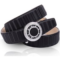 Anthoni Crown Ledergürtel mit silberfarbener Automatik-Schließe und drehendem Steuerrad Anthoni Crown Ledergürtel mit silberfarbener Automatik-Schließe und drehendem Steuerrad von Anthoni Crown