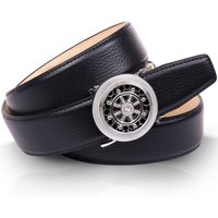 Anthoni Crown Ledergürtel mit silberfarbener Automatik-Schließe und drehendem Steuerruder Anthoni Crown Ledergürtel mit silberfarbener Automatik-Schließe und drehendem Steuerruder von Anthoni Crown