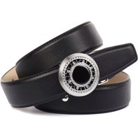 Anthoni Crown Ledergürtel mit silberfarbener Automatik-Schließe und drehendem Steuerruder von Anthoni Crown