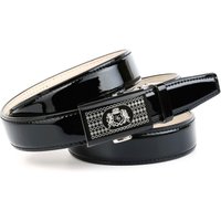 Anthoni Crown Ledergürtel mit silberfarbener Glas-Schließe in Bicolor-Optik Anthoni Crown Ledergürtel mit silberfarbener Glas-Schließe in Bicolor-Optik von Anthoni Crown