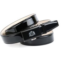 Anthoni Crown Ledergürtel mit silberfarbener Glas-Schließe von Anthoni Crown