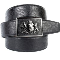 Anthoni Crown Ledergürtel mit Anthoni Crown Wappen, Lochmuster am Rand Anthoni Crown Ledergürtel mit Anthoni Crown Wappen, Lochmuster am Rand von Anthoni Crown