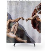 Creation Of Adam Michelangelo Masterpiece Badezimmer Dekor Duschvorhänge von AntiSocialTribe