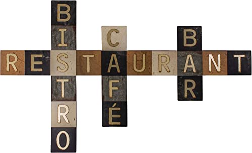 Antic Line Schild mit Buchstaben Restaurant-Café-Bistro-Bar, 100 x 60 cm, Color, one Size von Antic Line