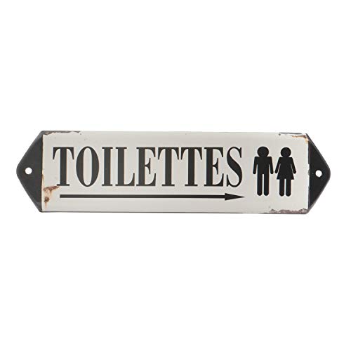 Plakette "Toilette Fleche", 30 x 8 cm von Antic Line