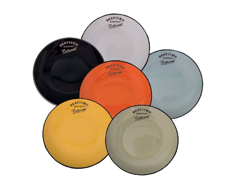 AnticLine Speiseteller 6er Set Speiseteller Teller Bistro Keramik 27cm Antic Line SEB15189 von AnticLine